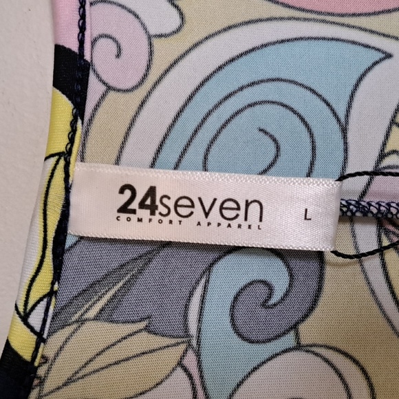 24seven Floral Cold Shoulder Flowy Casual Maxi Dress Large - Picture 7 of 10